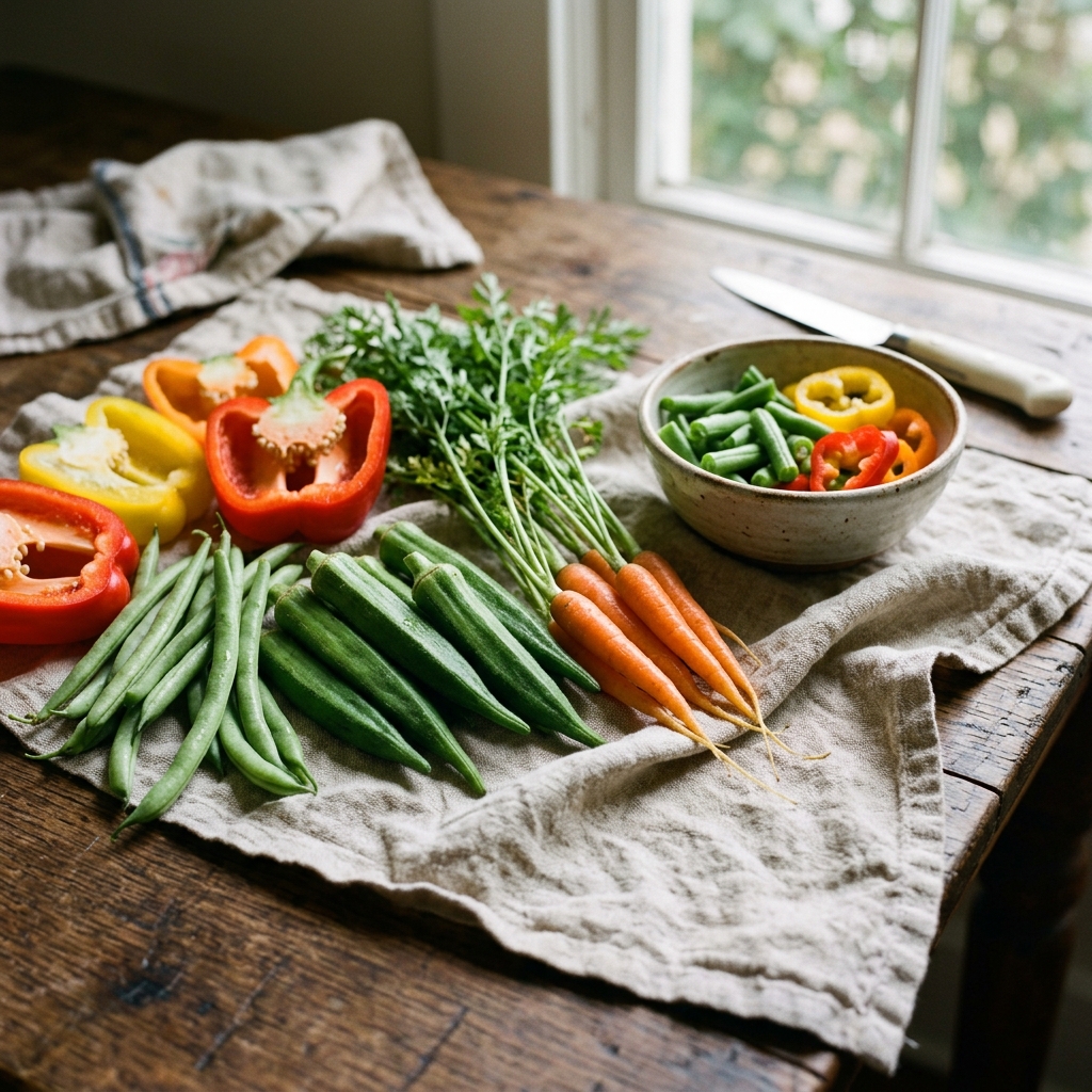 Tender Okra (Bhindi)